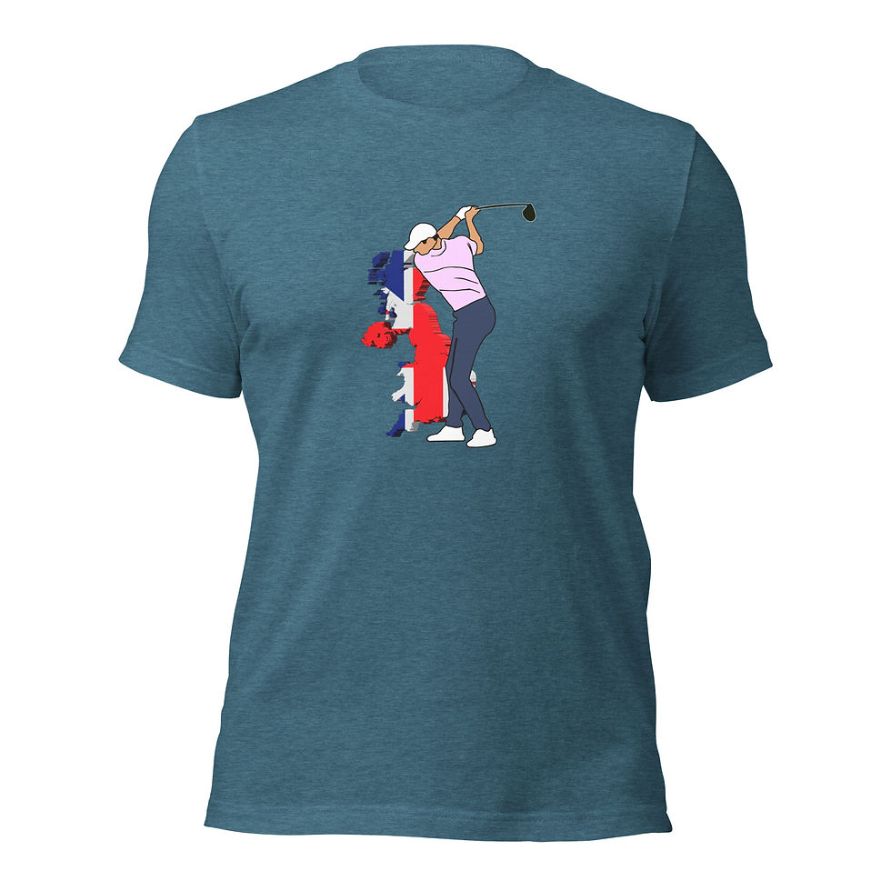 Thumbnail: Rory Mcilroy Golf & United Kingdom Silhouette Cotton Short Sleeve Shirt