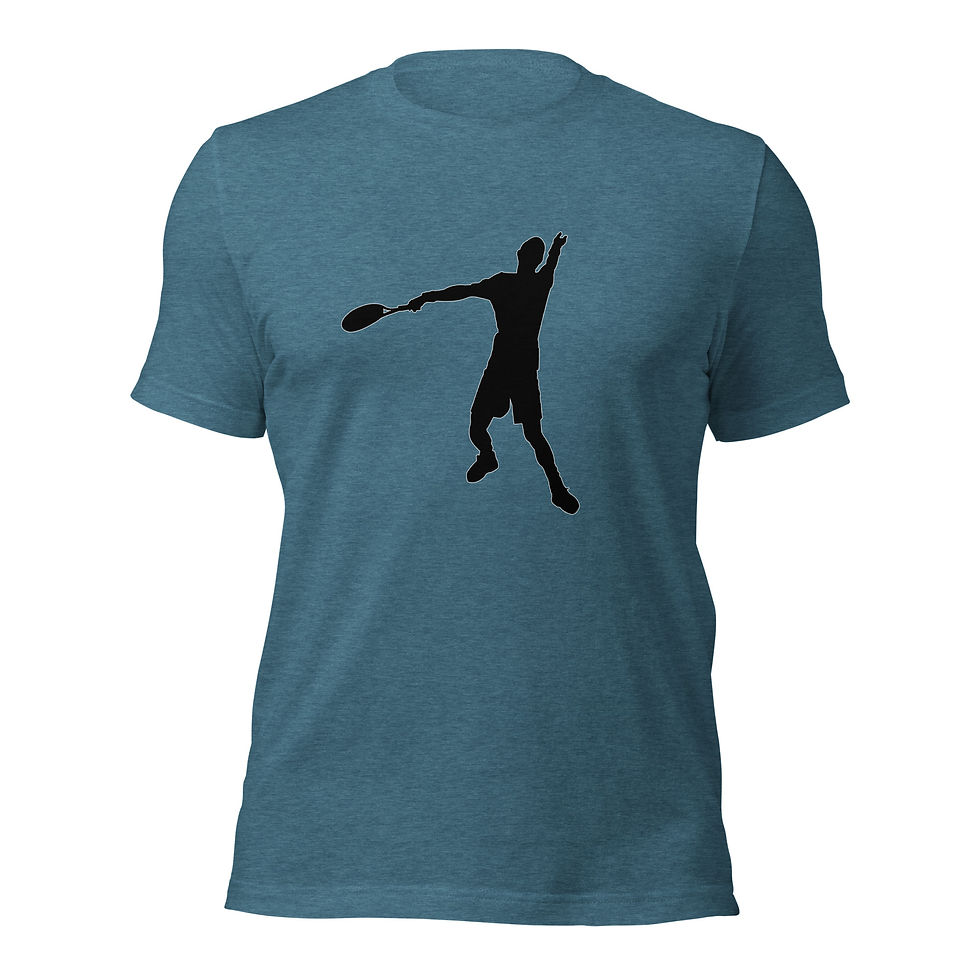 Thumbnail: Andy Murray Tennis Black Silhouette Cotton Short Sleeve Shirt