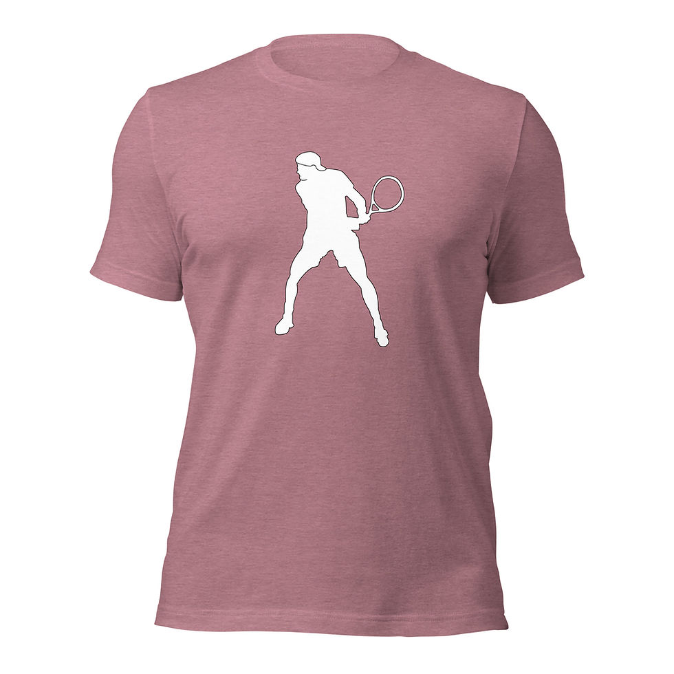 Thumbnail: Holger Rune Tennis White Silhouette Unisex Cotton Short Sleeve Shirt