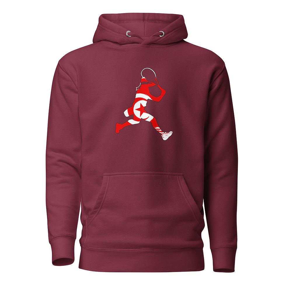Thumbnail: Ons Jabeur Tennis Tunisia Flag Silhouette Unisex Hoodie