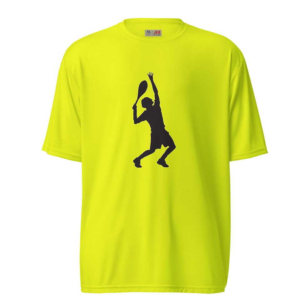 Thumbnail: Roger Federer Tennis Black Silhouette Unisex Performance Crew Neck T-shirt