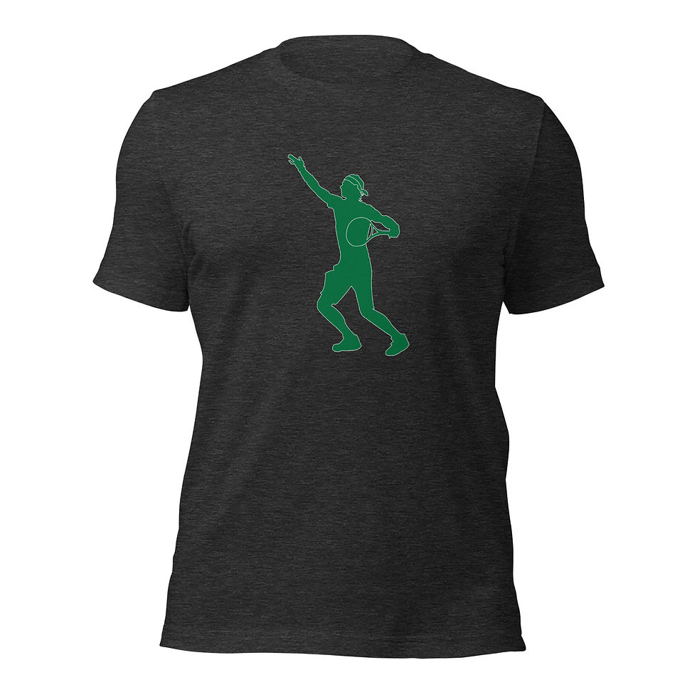 Thumbnail: Rafa Nadal Tennis Green Silhouette Unisex Cotton Short Sleeve Shirt