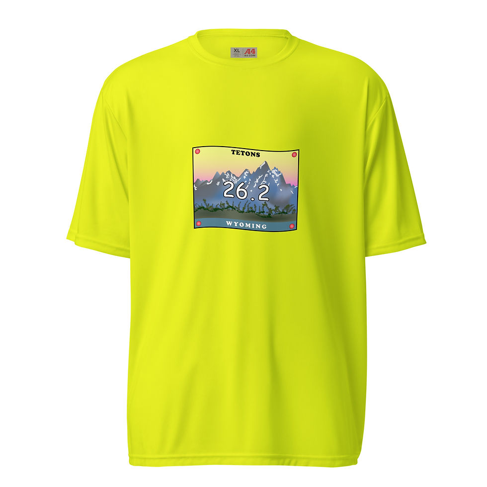 Thumbnail: Marathon Every State Wyoming Tetons Running Performance Crew Neck Shirt