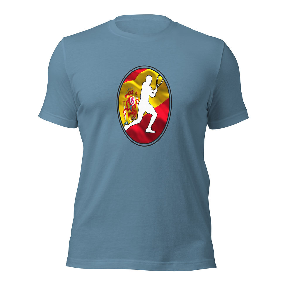 Thumbnail: Carlos Alcaraz Tennis Spain Flag Racquet Silhouette Cotton Short Sleeve Shirt