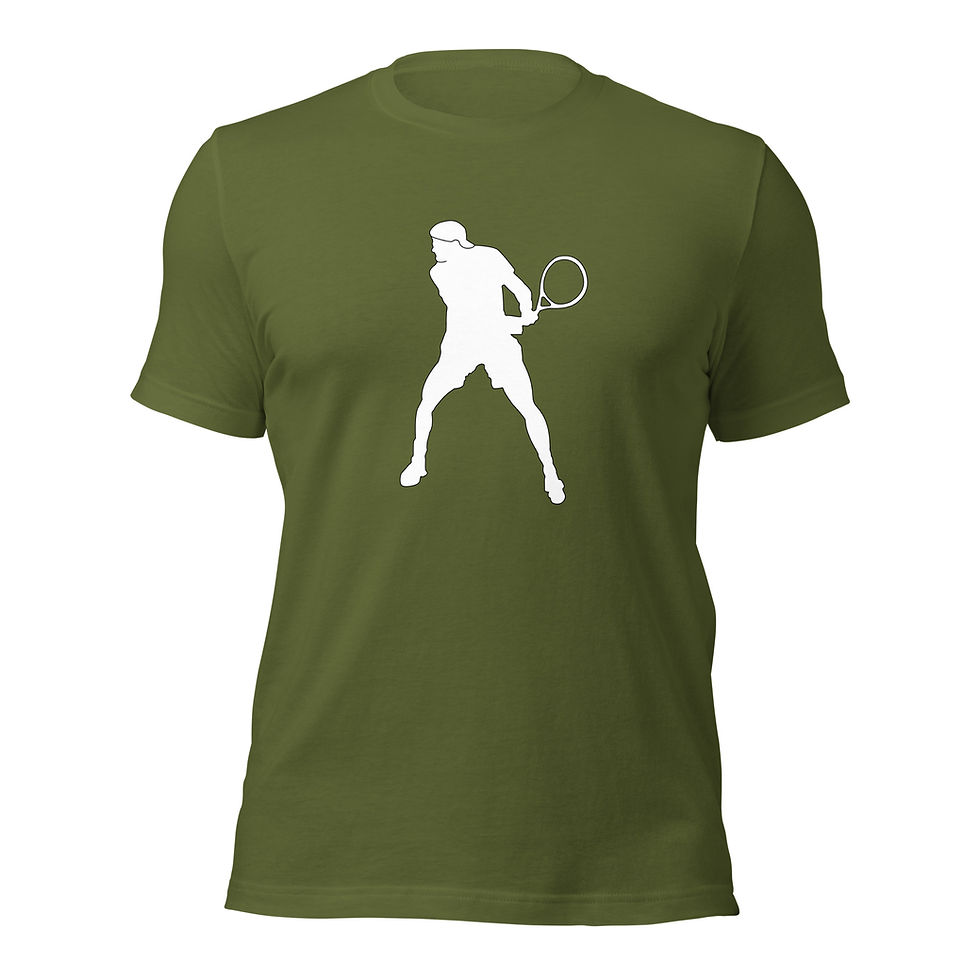 Thumbnail: Holger Rune Tennis White Silhouette Unisex Cotton Short Sleeve Shirt