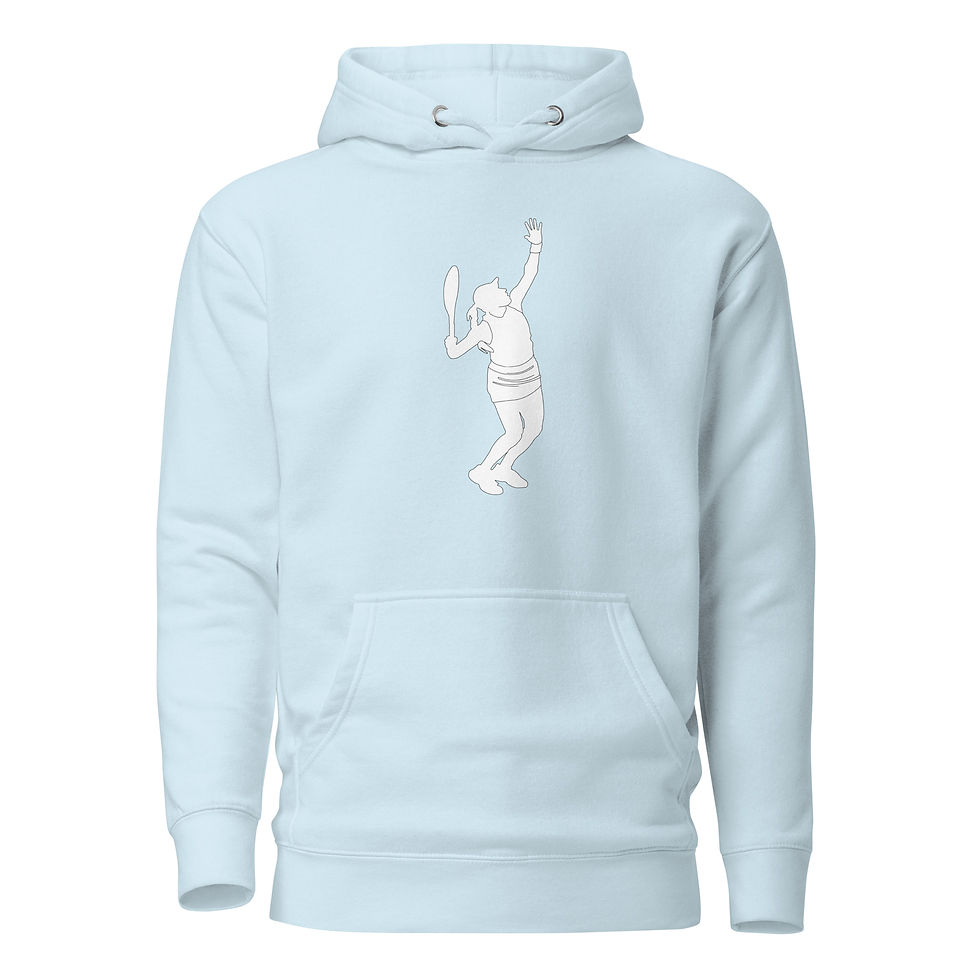 Thumbnail: Jessica Pegula Tennis White Silhouette Unisex Hoodie