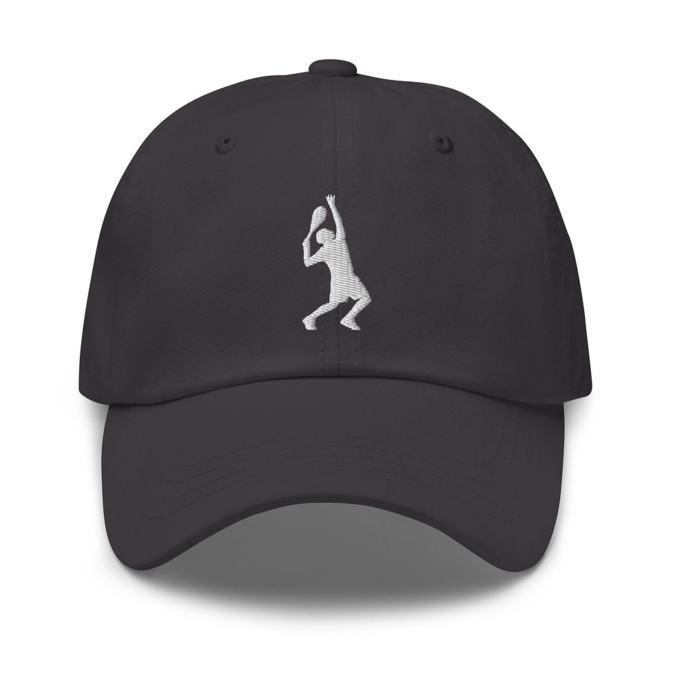 Thumbnail: Roger Federer Tennis White Silhouette Classic Adjustable Hat