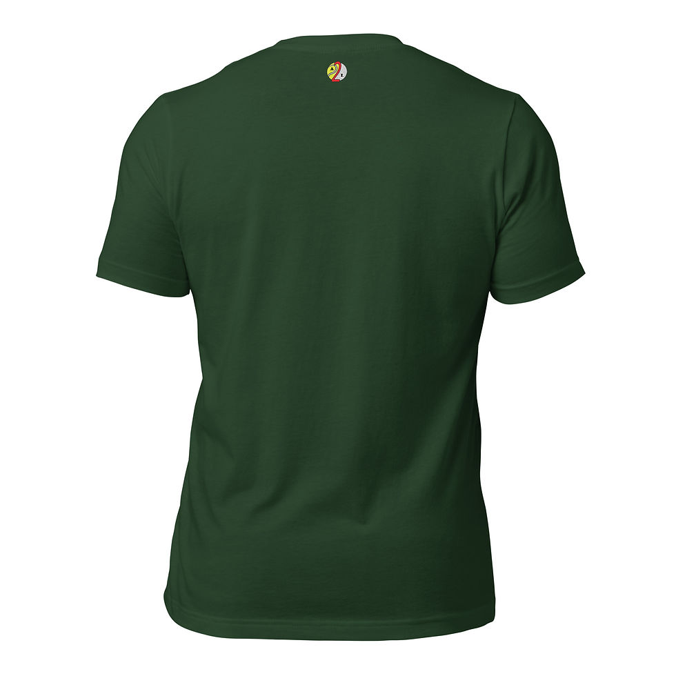 Thumbnail: Federer Tennis Green Silhouette Unisex Cotton Short Sleeve Shirt 