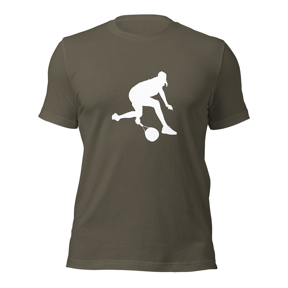 Thumbnail: Stefanos Tsitsipas Tennis White Silhouette Unisex Cotton Short Sleeve Shirt