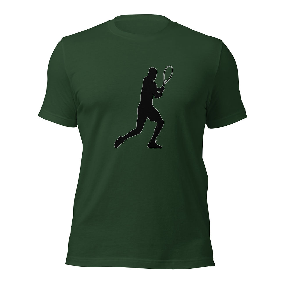 Thumbnail: Carlos Alcaraz Tennis Black Silhouette Unisex Cotton Short Sleeve Shirt