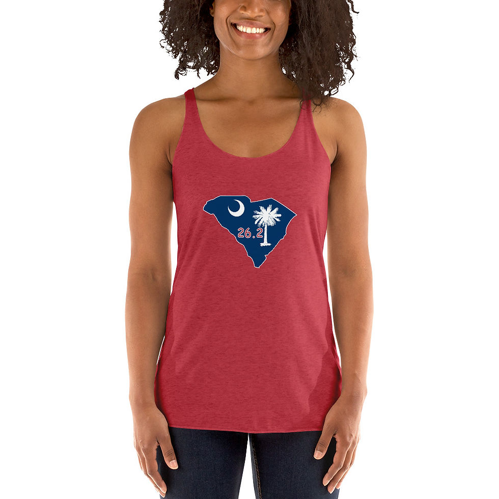 Thumbnail: Marathon Every State South Carolina Women's Racerback Tri-Blend Tank Top