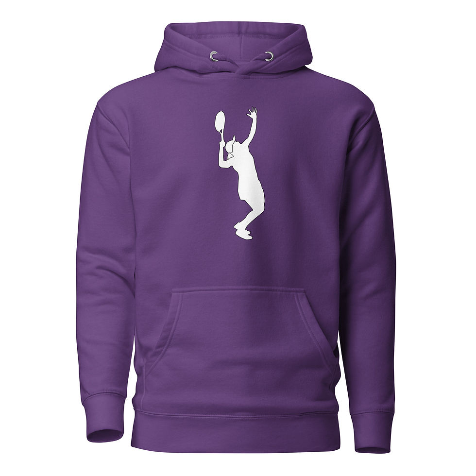 Thumbnail: Iga Swiatek Tennis Serve White Silhouette Unisex Hoodie