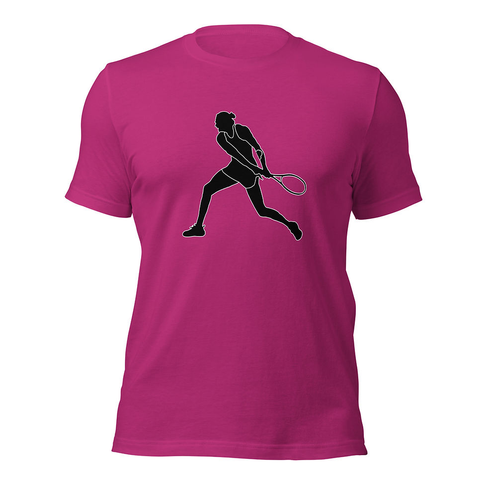 Thumbnail: Aryna Sabalenka Tennis Black Silhouette Cotton Short Sleeve Shirt