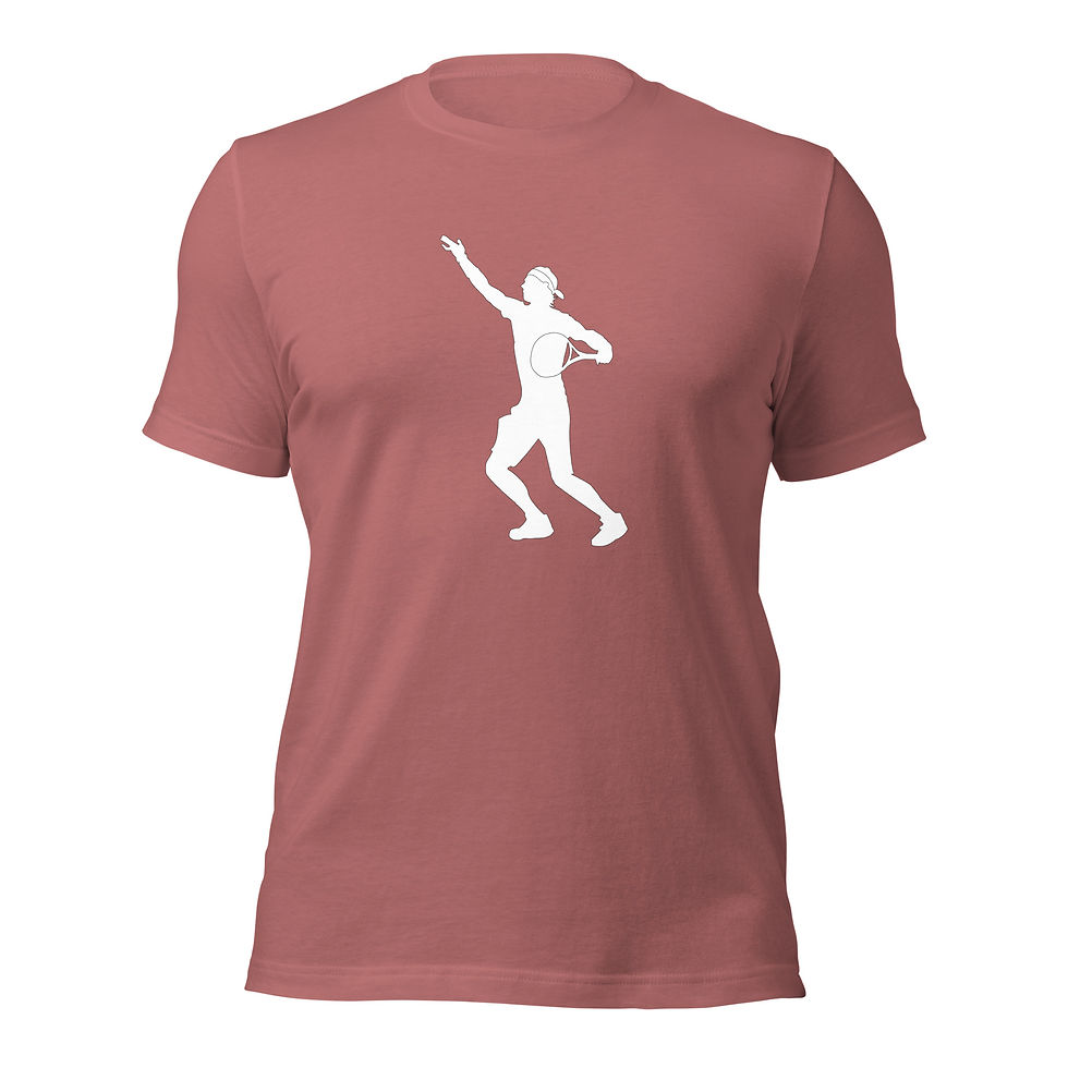 Thumbnail: Rafa Nadal Tennis White Silhouette Unisex Cotton Short Sleeve Shirt
