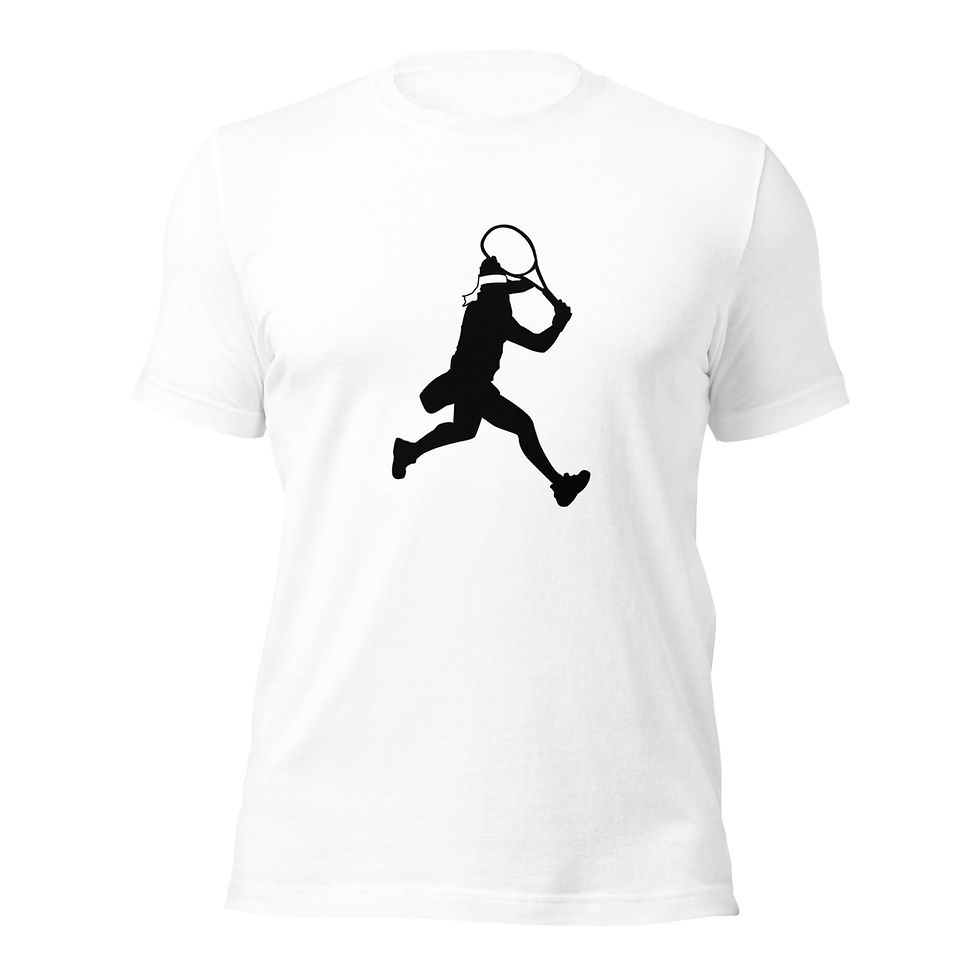 Thumbnail: Ons Jabeur Tennis Black Silhouette Unisex Cotton Short Sleeve Shirt