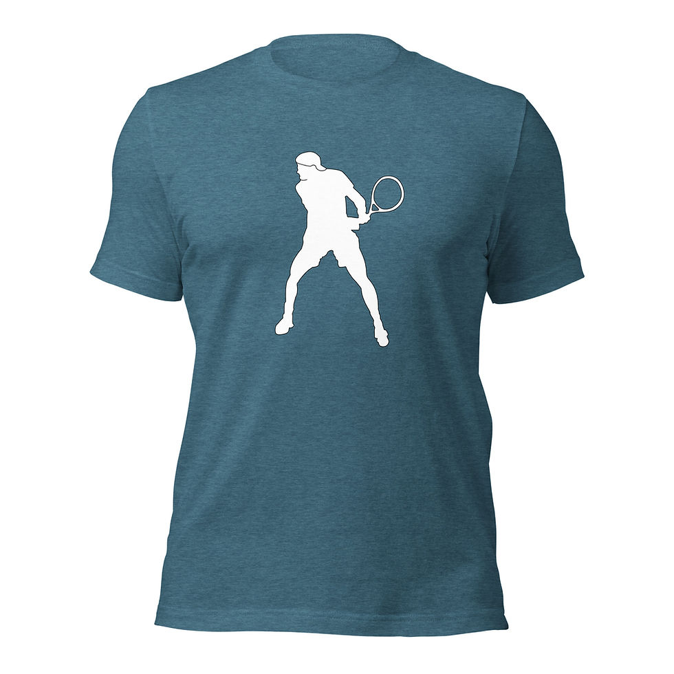 Thumbnail: Holger Rune Tennis White Silhouette Unisex Cotton Short Sleeve Shirt