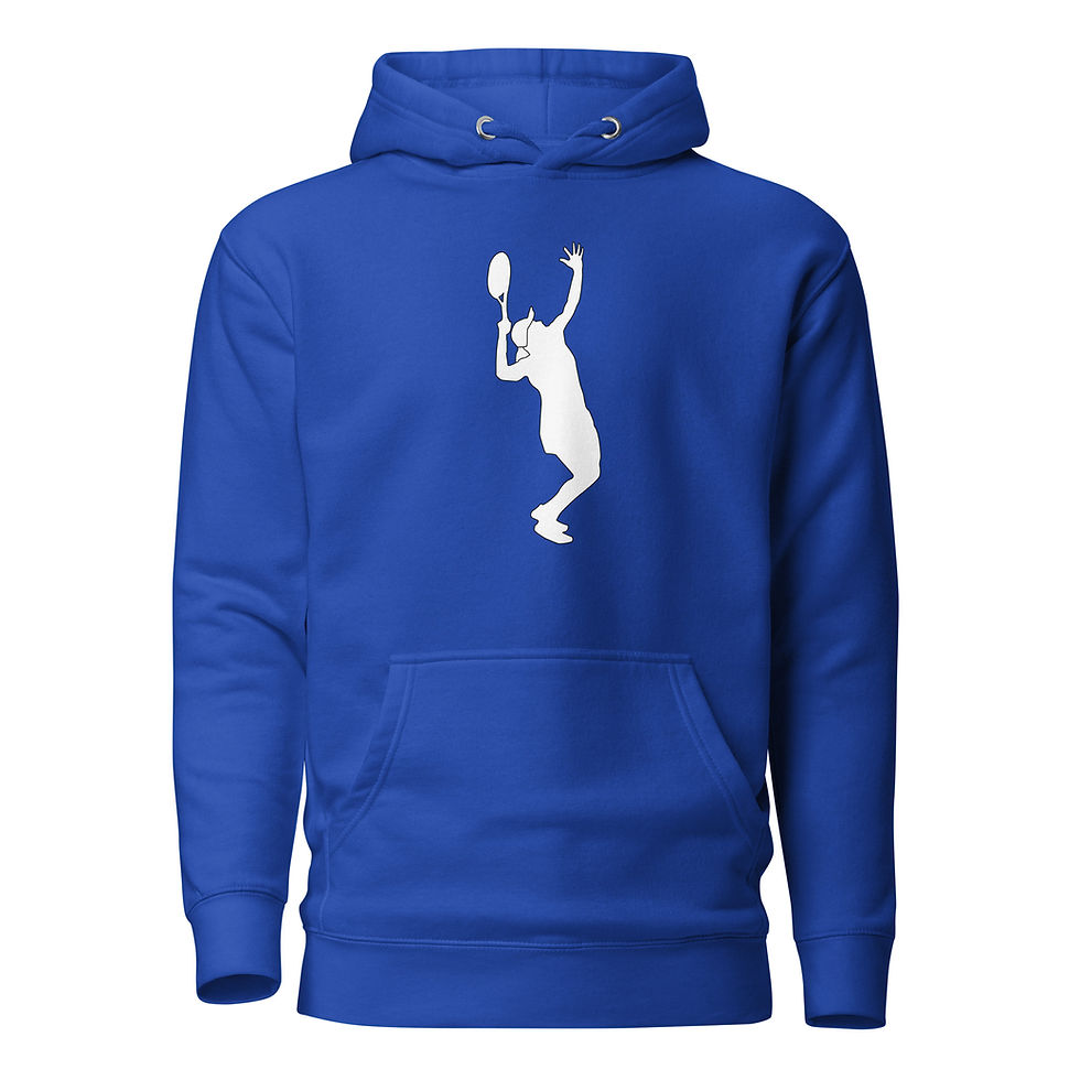 Thumbnail: Iga Swiatek Tennis Serve White Silhouette Unisex Hoodie