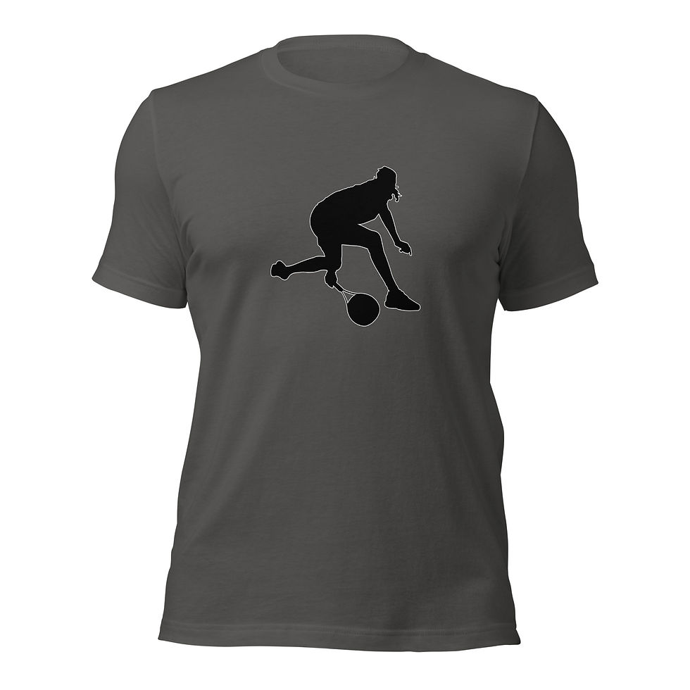 Thumbnail: Stefanos Tsitsipas Tennis Black Silhouette Unisex Cotton Short Sleeve Shirt