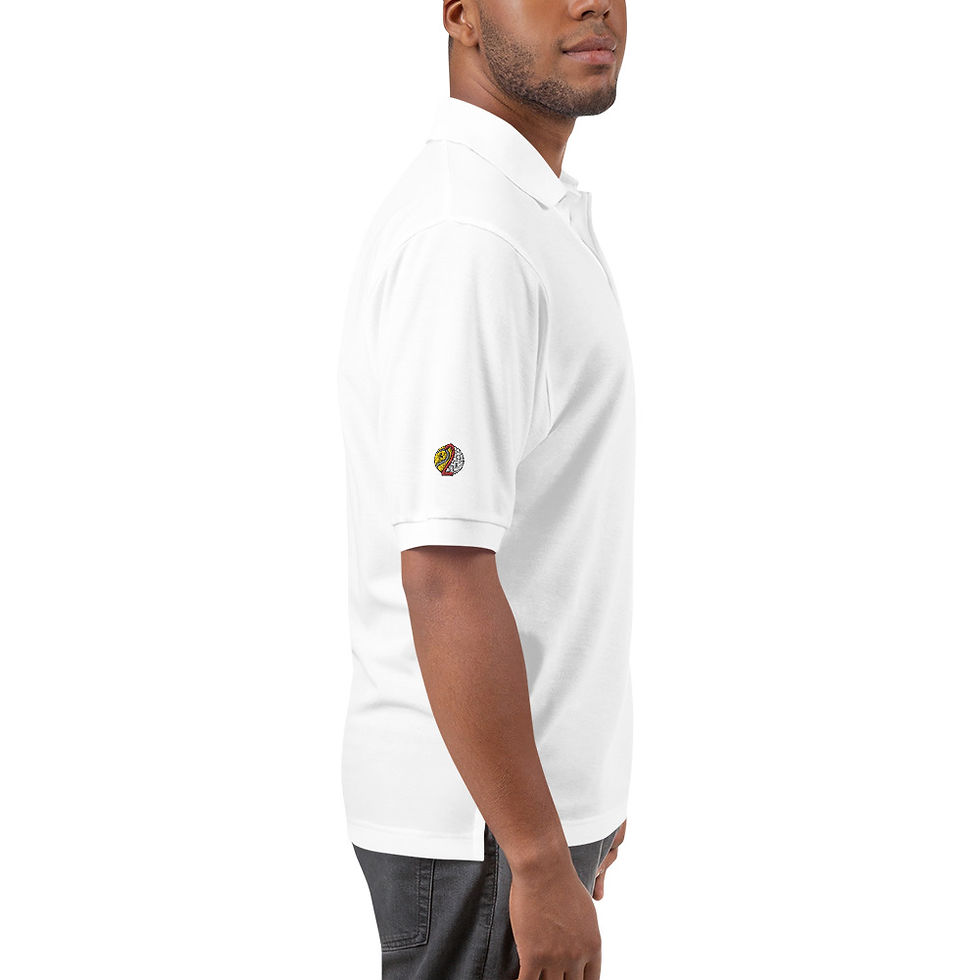 Thumbnail: Scottie Scheffler Golf Silhouette & Texas State Men's Premium Polo Shirt