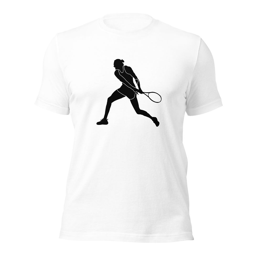 Thumbnail: Aryna Sabalenka Tennis Black Silhouette Cotton Short Sleeve Shirt