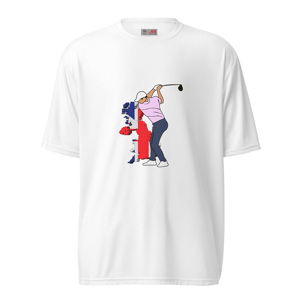 Thumbnail: Rory McIlroy Golf & United Kingdom Silhouette Performance Crew Neck T-shirt
