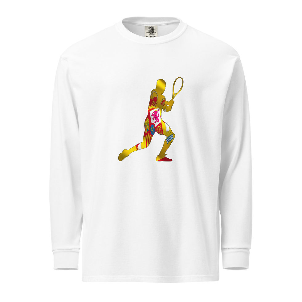 Thumbnail: Carlos Alcaraz Tennis Spain Flag Silhouette Heavyweight Long Sleeve Shirt