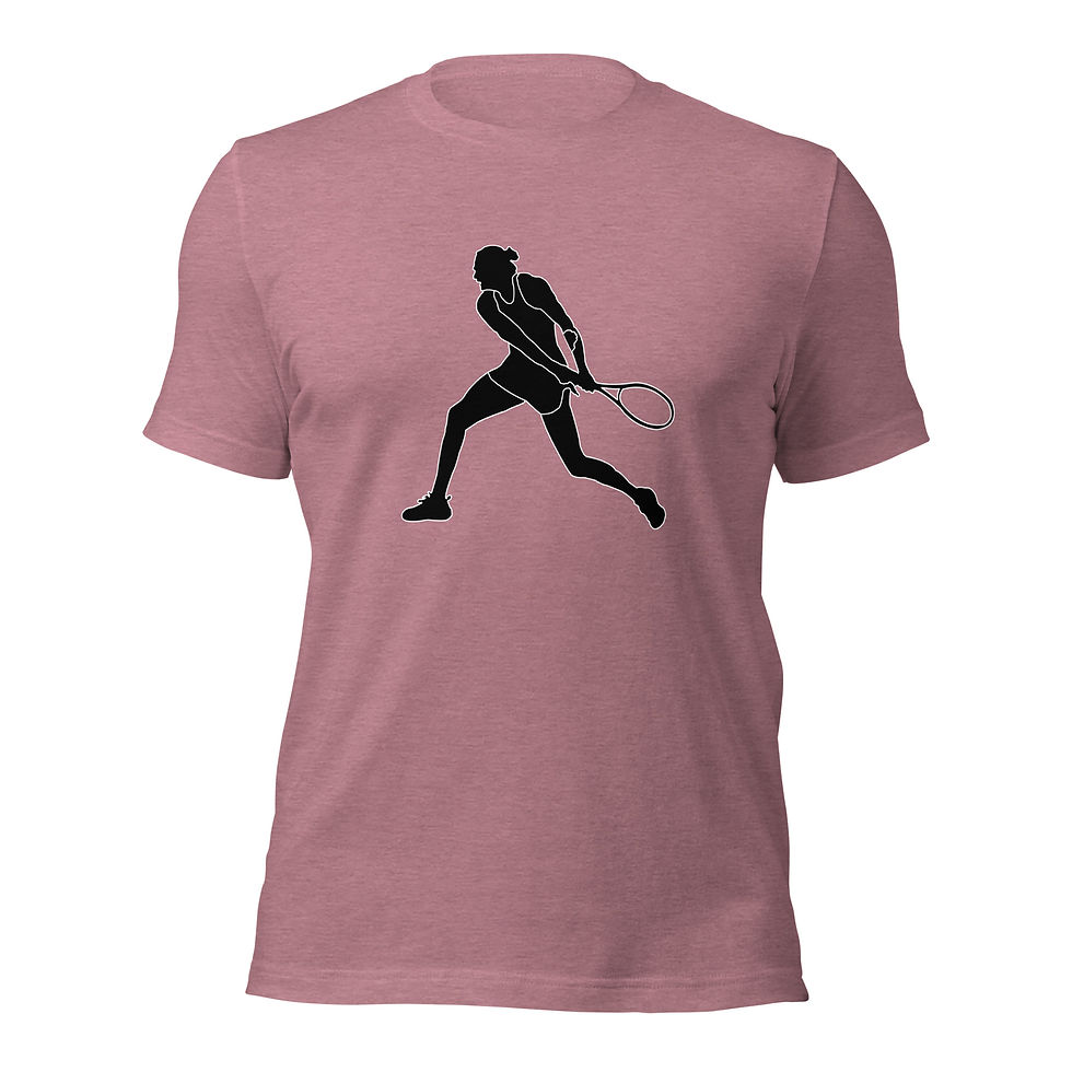 Thumbnail: Aryna Sabalenka Tennis Black Silhouette Cotton Short Sleeve Shirt