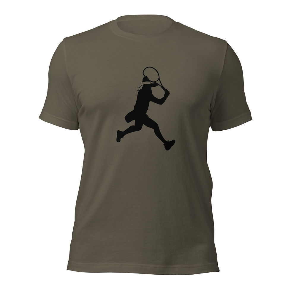 Thumbnail: Ons Jabeur Tennis Black Silhouette Unisex Cotton Short Sleeve Shirt