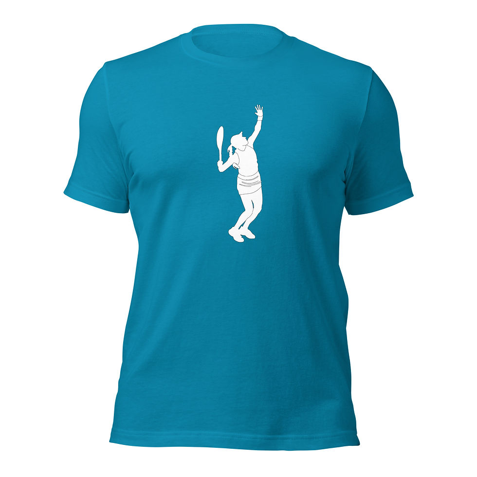 Thumbnail: Jessica Pegula Tennis White Silhouette Unisex Cotton Short Sleeve Shirt