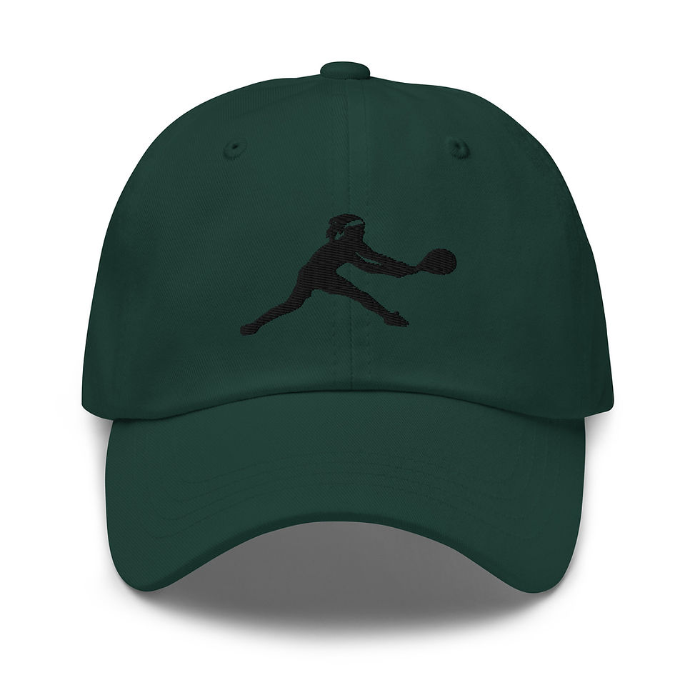 Thumbnail: Tennis Player Slide Black Silhouette Classic Adjustable Hat