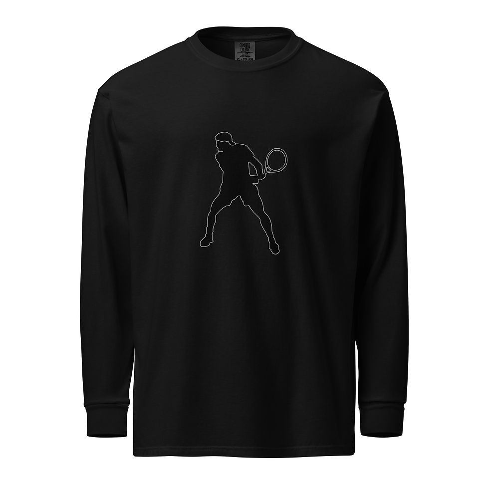 Thumbnail: Holger Rune Tennis Black Silhouette Heavyweight Long Sleeve Shirt