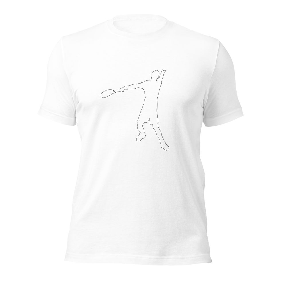 Thumbnail: Andy Murray Tennis White Silhouette Cotton Short Sleeve Shirt