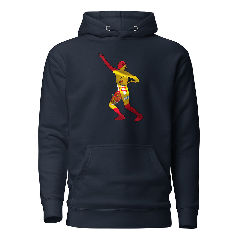 Thumbnail: Rafa Nadal Tennis Spain Flag Silhouette Unisex Hoodie