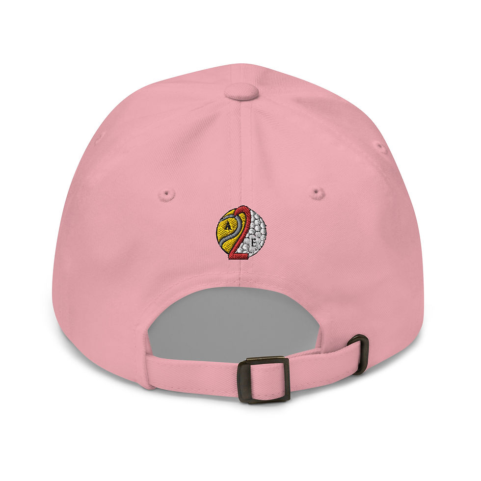 Thumbnail: Tennis Player Slide White Silhouette Classic Adjustable Hat