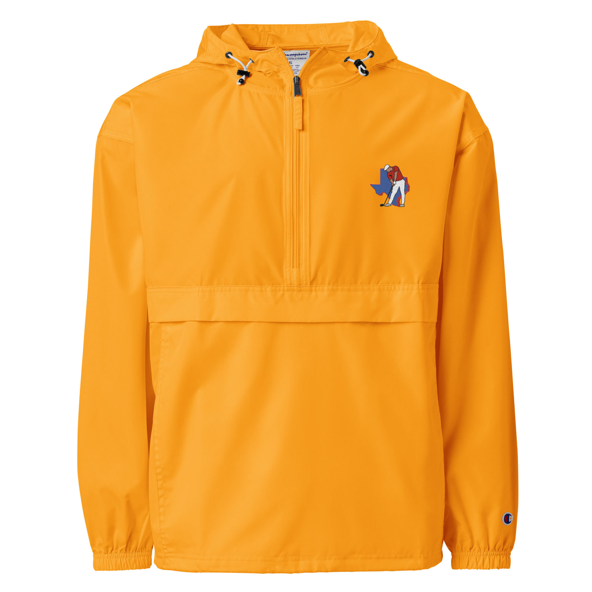 Bryson DeChambeau Golf Silhouette & Texas Embroidered Champion Packable Jacket