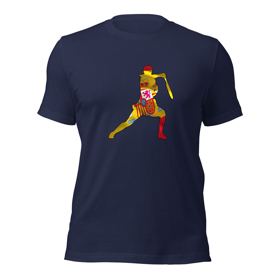 Thumbnail: Paula Badosa Tennis Spain Flag Silhouette Unisex Cotton Short Sleeve Shirt
