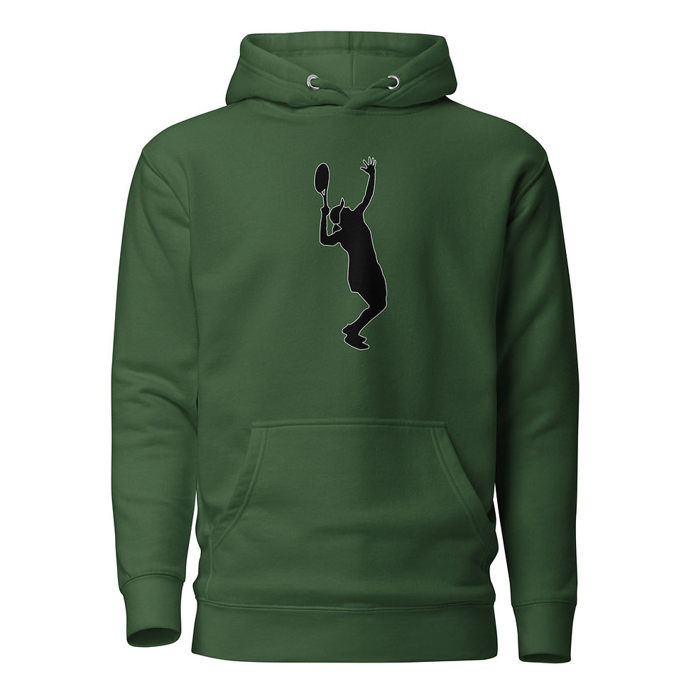 Thumbnail: Iga Swiatek Tennis Serve Black Silhouette Unisex Hoodie