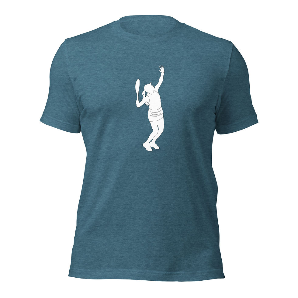 Thumbnail: Jessica Pegula Tennis White Silhouette Unisex Cotton Short Sleeve Shirt