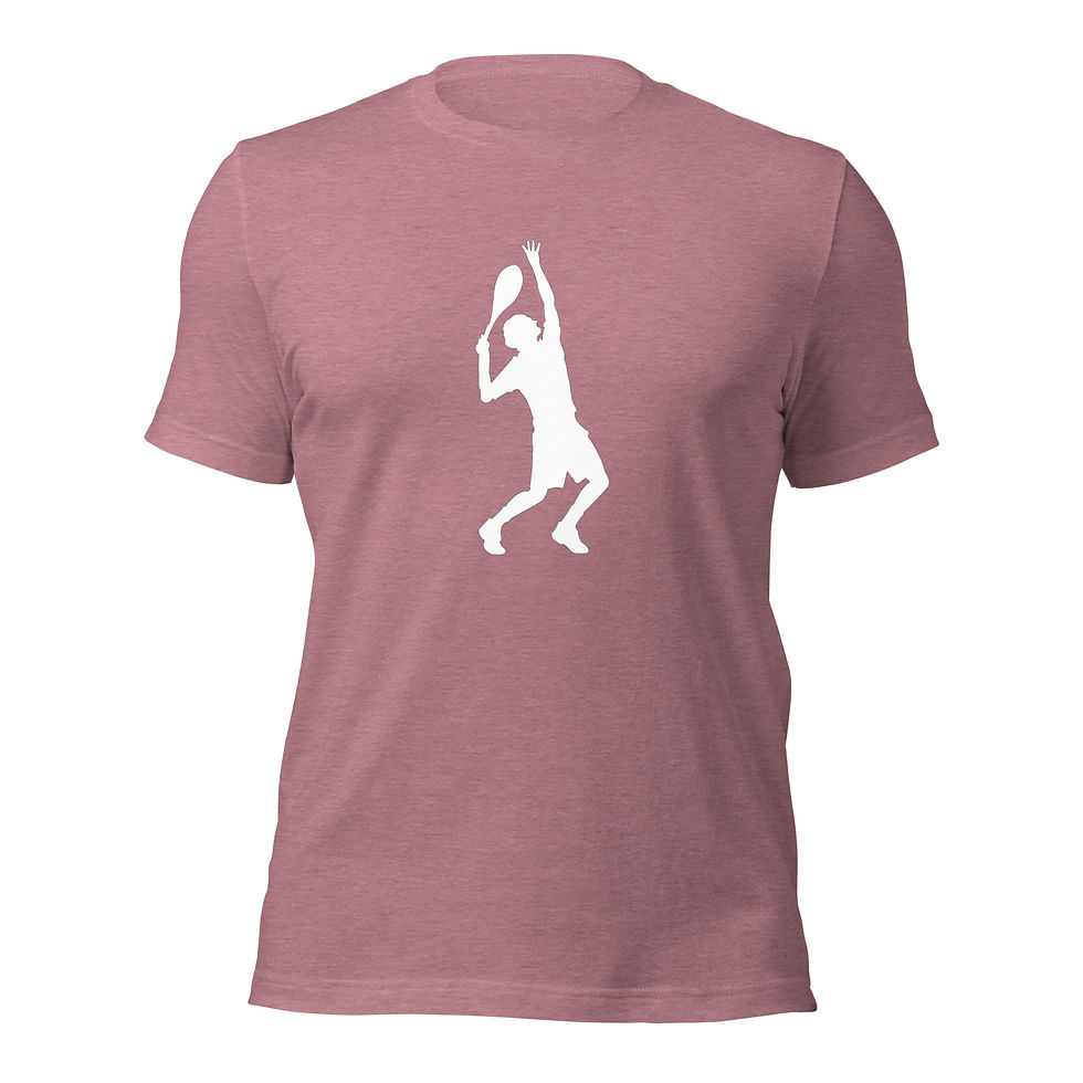 Thumbnail: Federer Tennis White Silhouette Unisex Cotton Short Sleeve Shirt