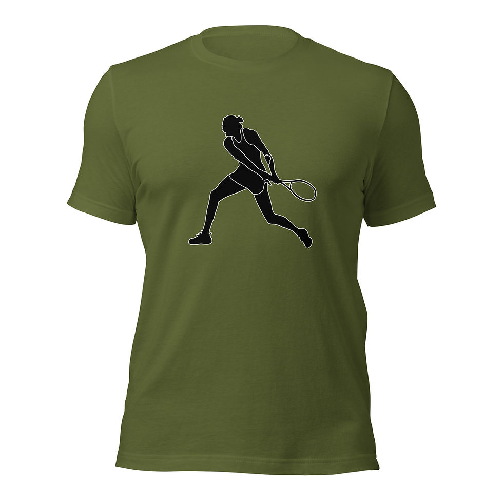 Thumbnail: Aryna Sabalenka Tennis Black Silhouette Cotton Short Sleeve Shirt