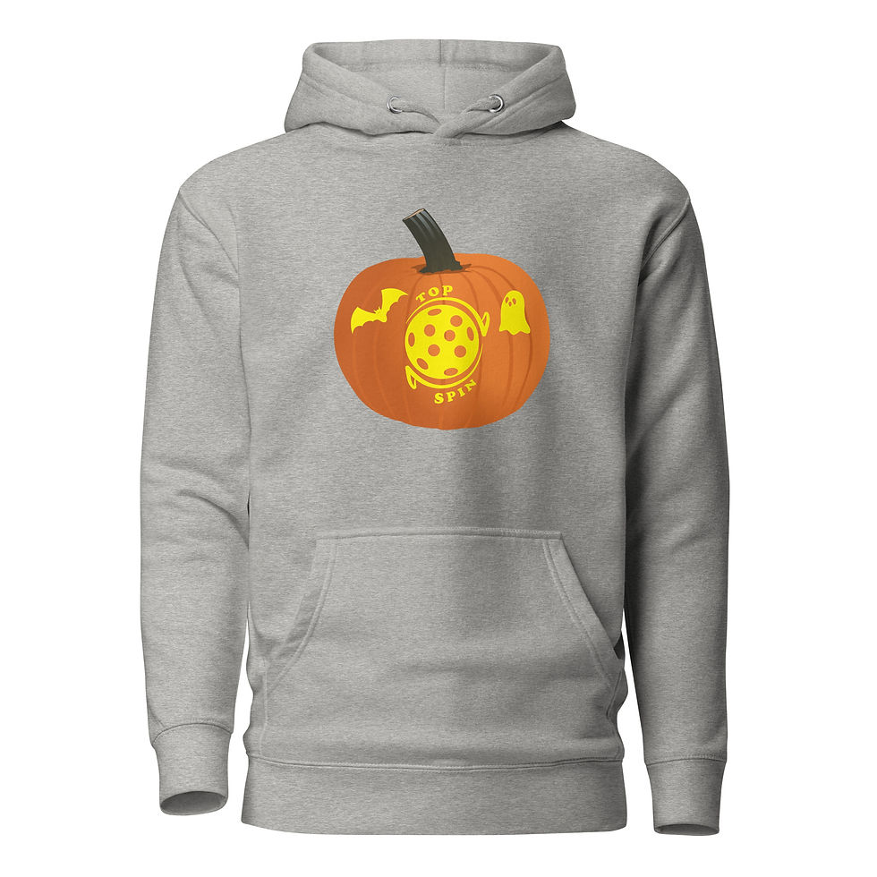 Thumbnail: Pickle Ball Top Spin Jack O' Lantern Unisex Hoodie