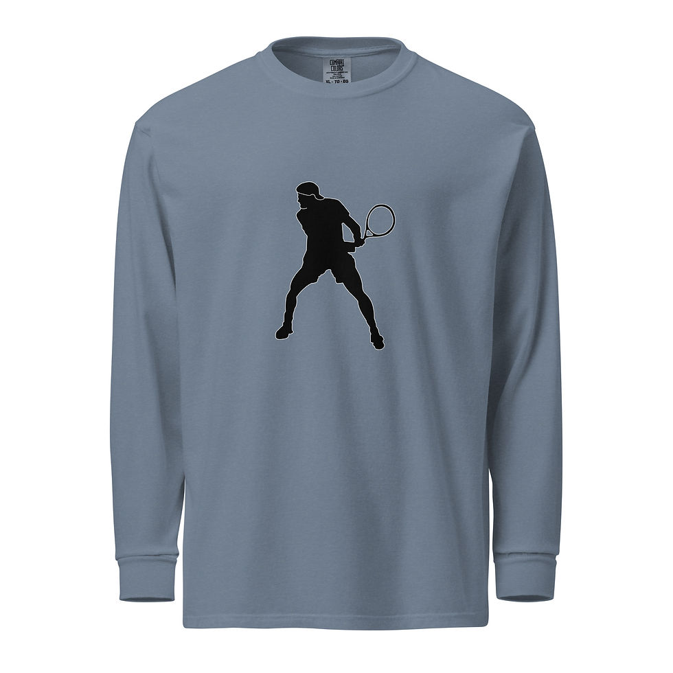 Thumbnail: Holger Rune Tennis Black Silhouette Heavyweight Long Sleeve Shirt