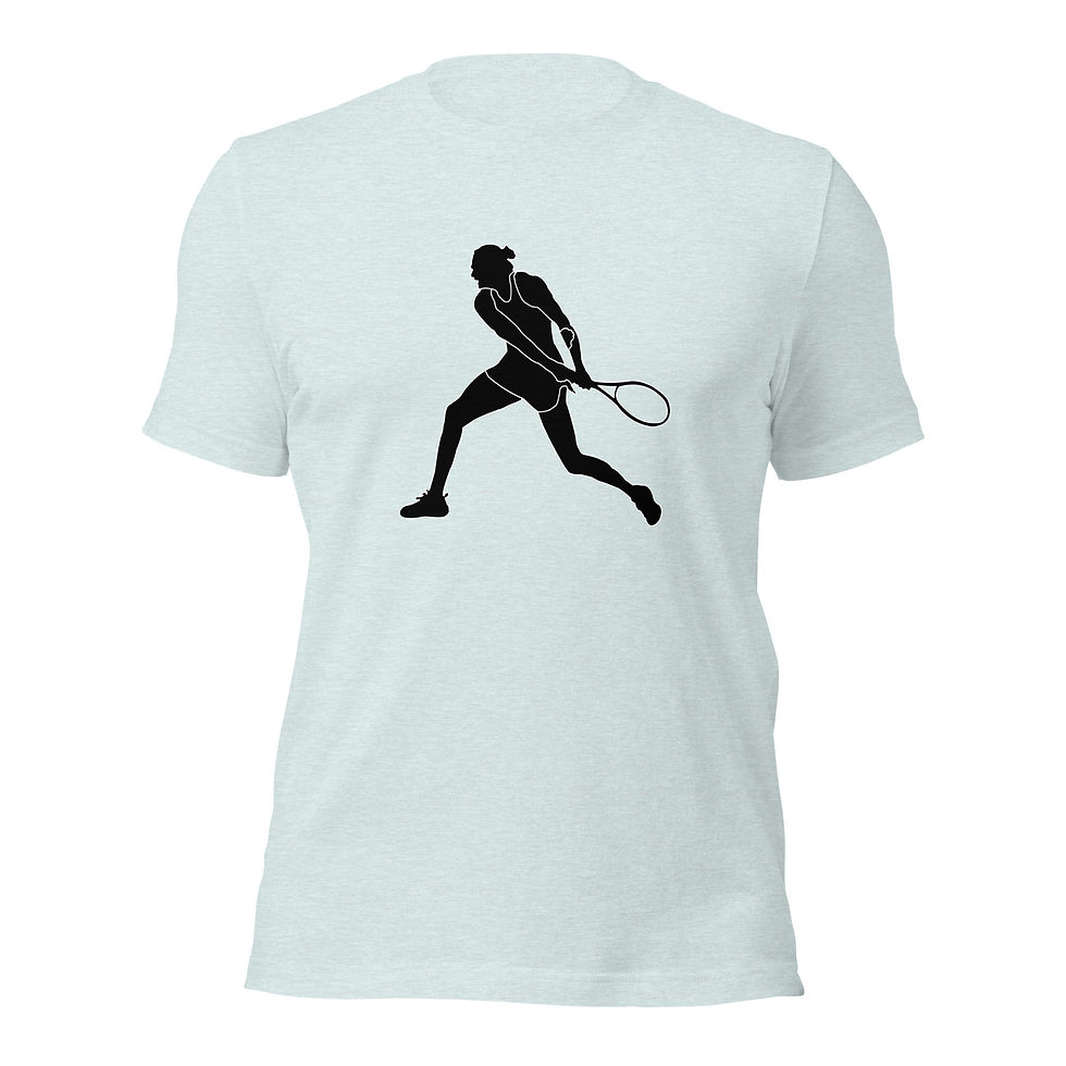 Thumbnail: Aryna Sabalenka Tennis Black Silhouette Cotton Short Sleeve Shirt