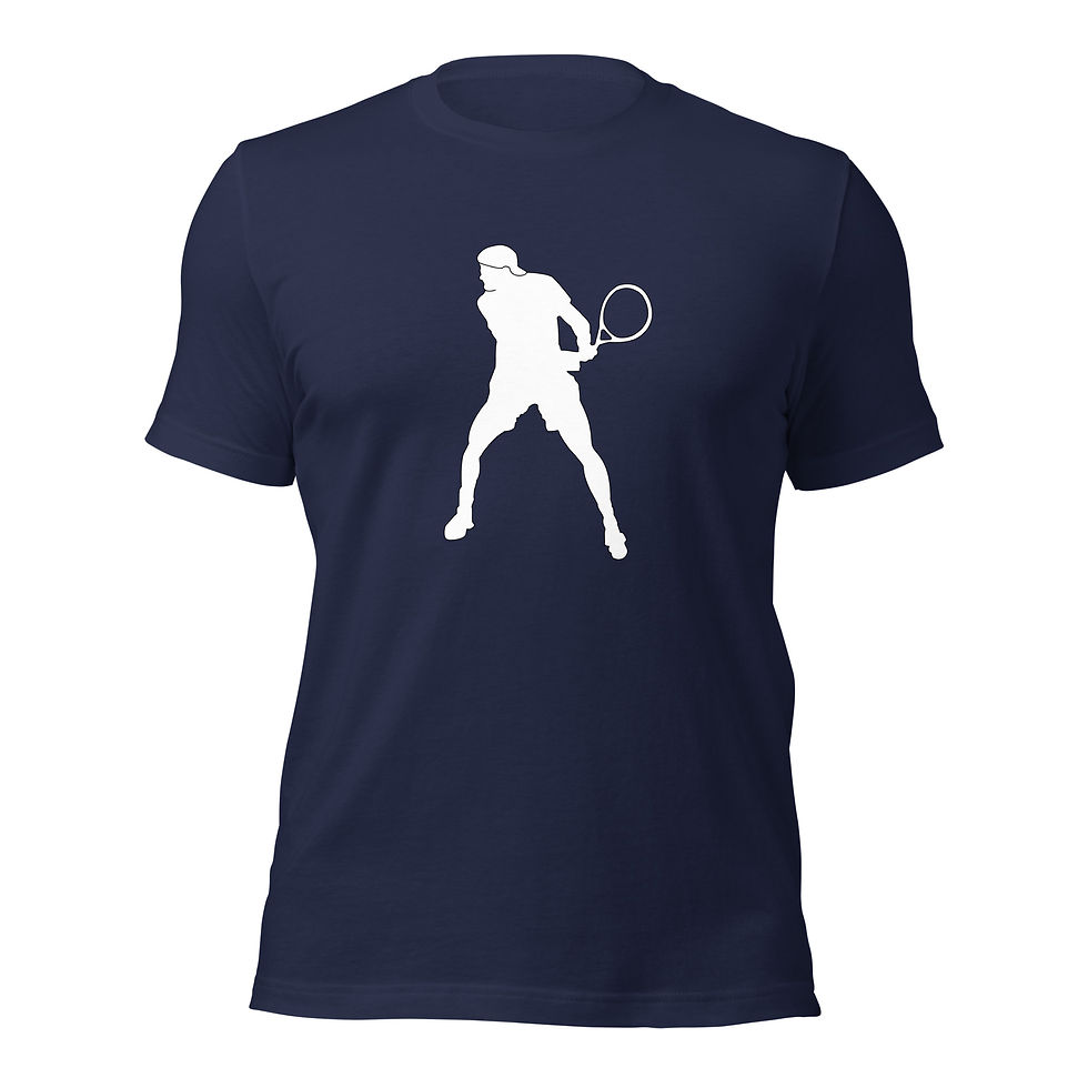 Thumbnail: Holger Rune Tennis White Silhouette Unisex Cotton Short Sleeve Shirt