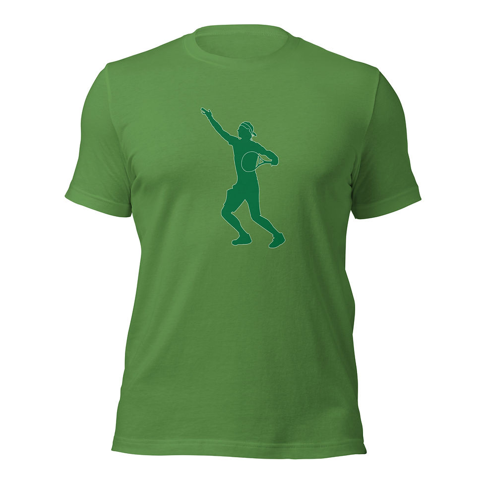 Thumbnail: Rafa Nadal Tennis Green Silhouette Unisex Cotton Short Sleeve Shirt