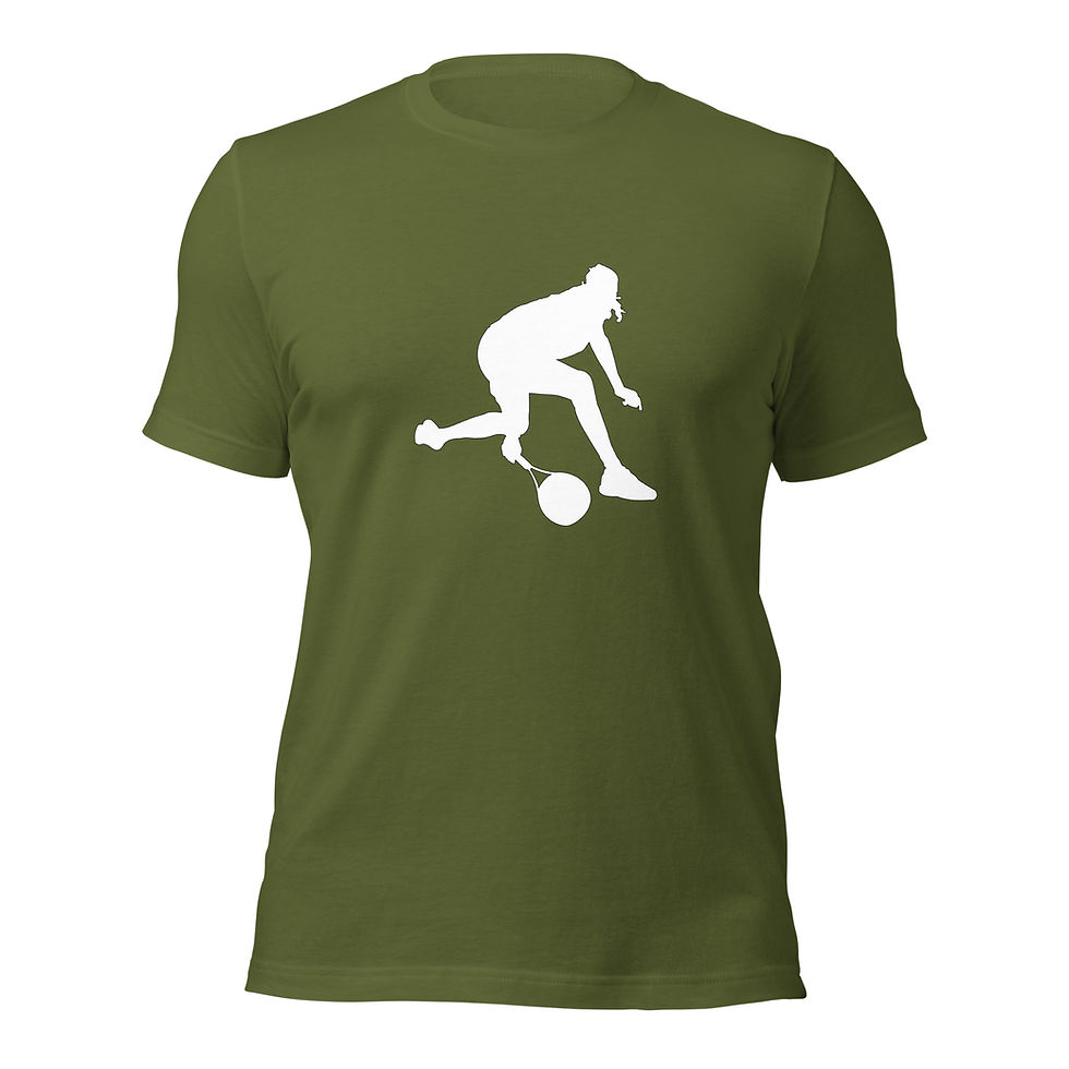 Thumbnail: Stefanos Tsitsipas Tennis White Silhouette Unisex Cotton Short Sleeve Shirt