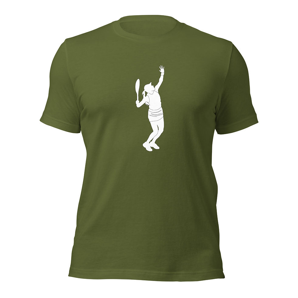 Thumbnail: Jessica Pegula Tennis White Silhouette Unisex Cotton Short Sleeve Shirt