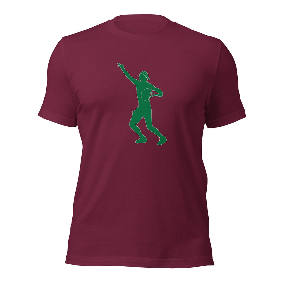 Thumbnail: Rafa Nadal Tennis Green Silhouette Unisex Cotton Short Sleeve Shirt