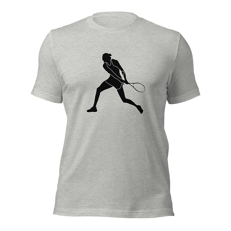 Thumbnail: Aryna Sabalenka Tennis Black Silhouette Cotton Short Sleeve Shirt