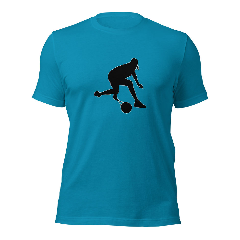 Thumbnail: Stefanos Tsitsipas Tennis Black Silhouette Unisex Cotton Short Sleeve Shirt
